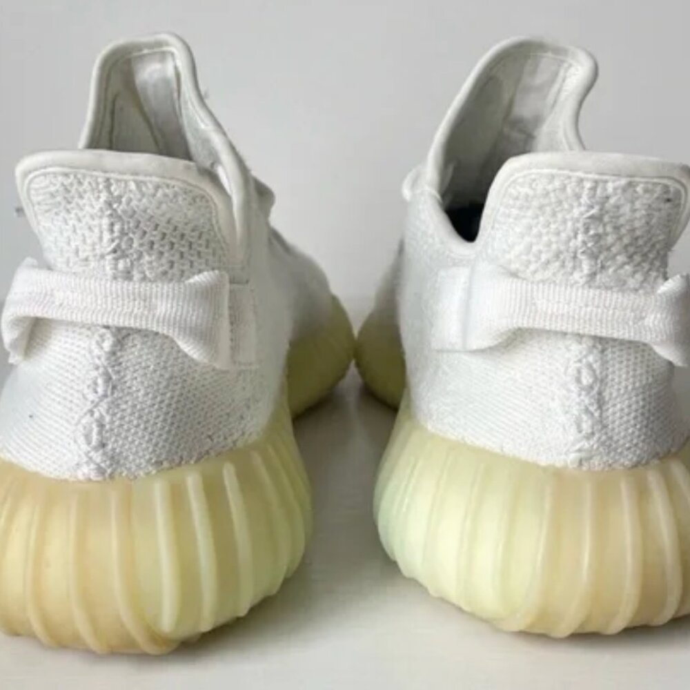 Mens Yeezy Boost 350 V2 TCream/riple White Sneaker Size 9.5 - Picture 9 of 13